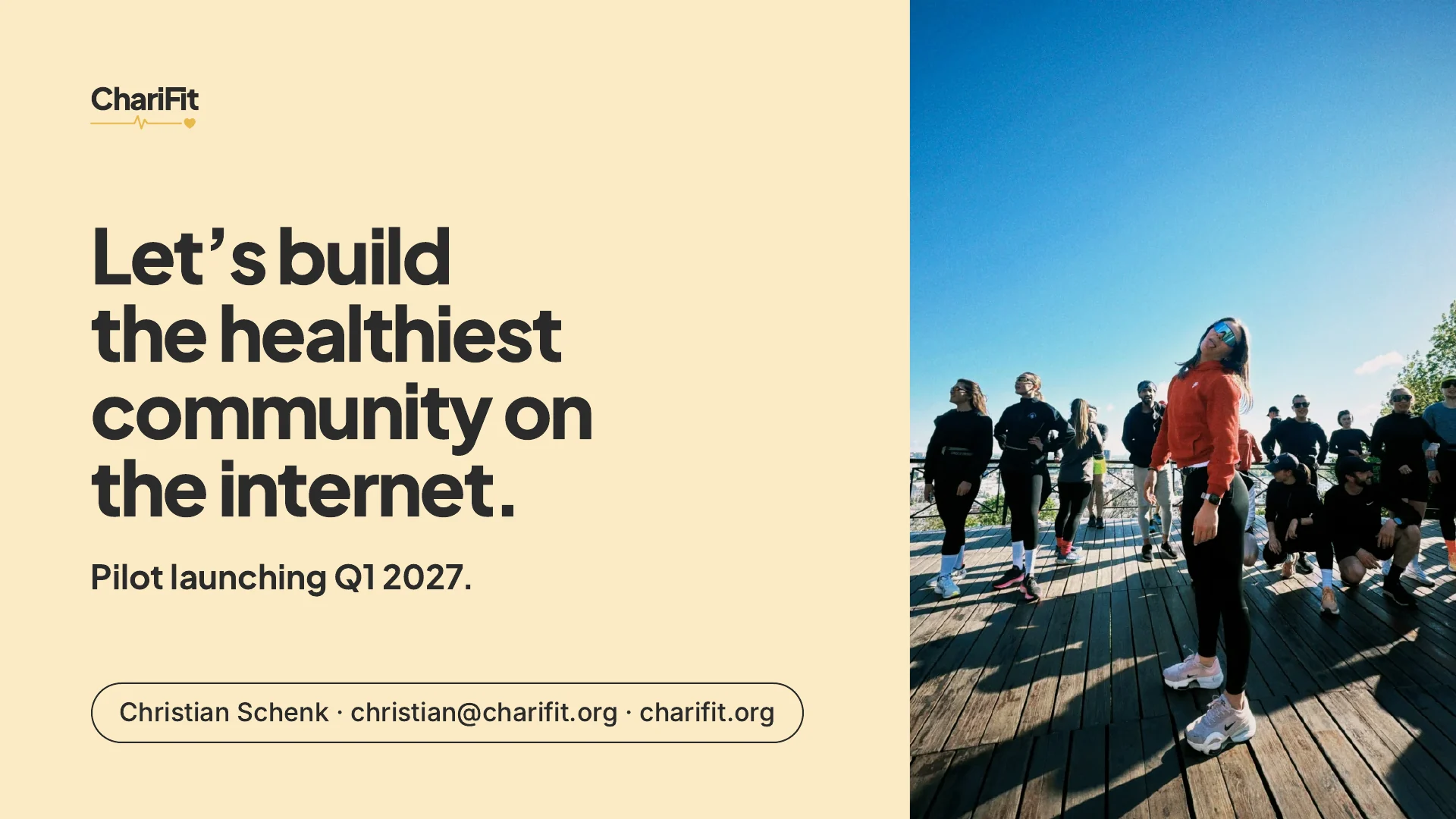 ChariFit pitch slide 13 of 13
